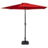 Lesli Living - Push-up parasol Gemini - Rood - Ø300cm