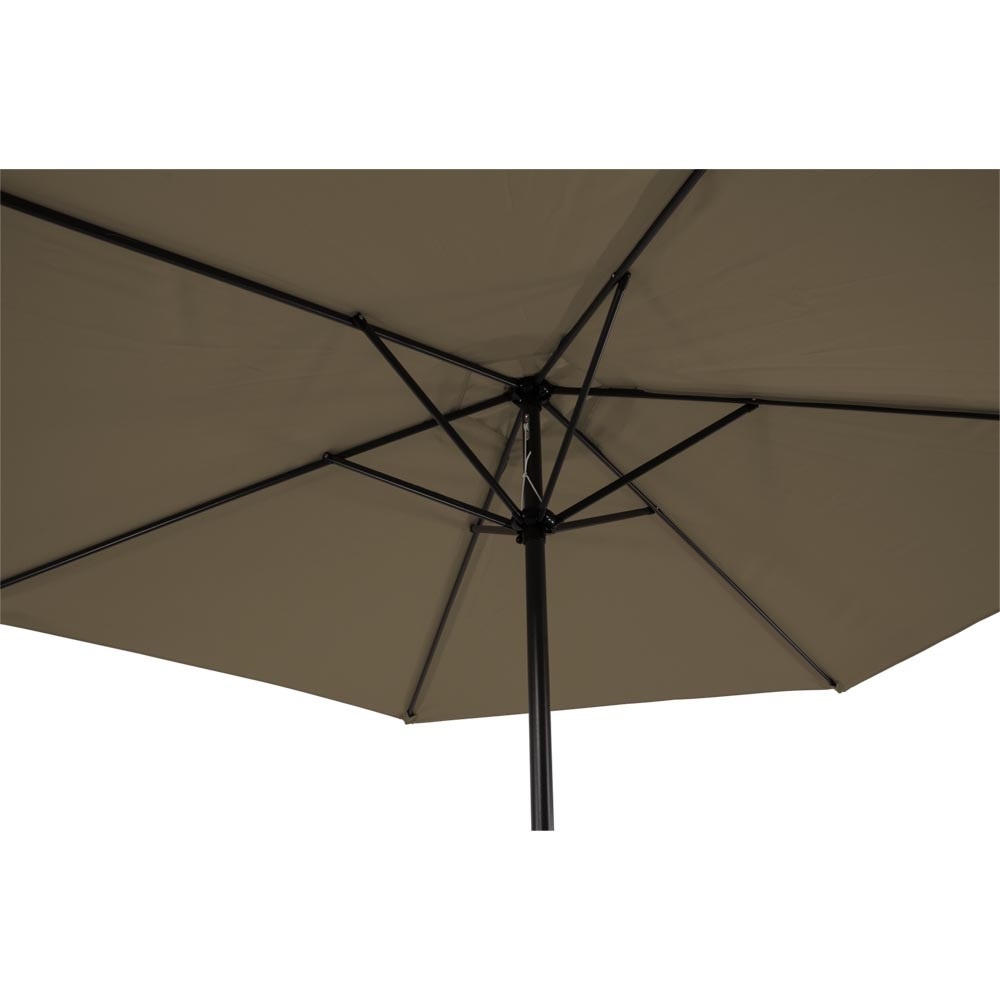 Lesli Living - Push-up parasol Gemini - Taupe - Ø300cm