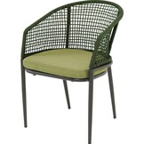 Lesli Living - Bistrostoel Kioto - Groen - 56x62x77cm - Set van 2