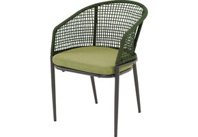 Lesli Living - Bistrostoel Kioto - Groen - 56x62x77cm - Set van 2