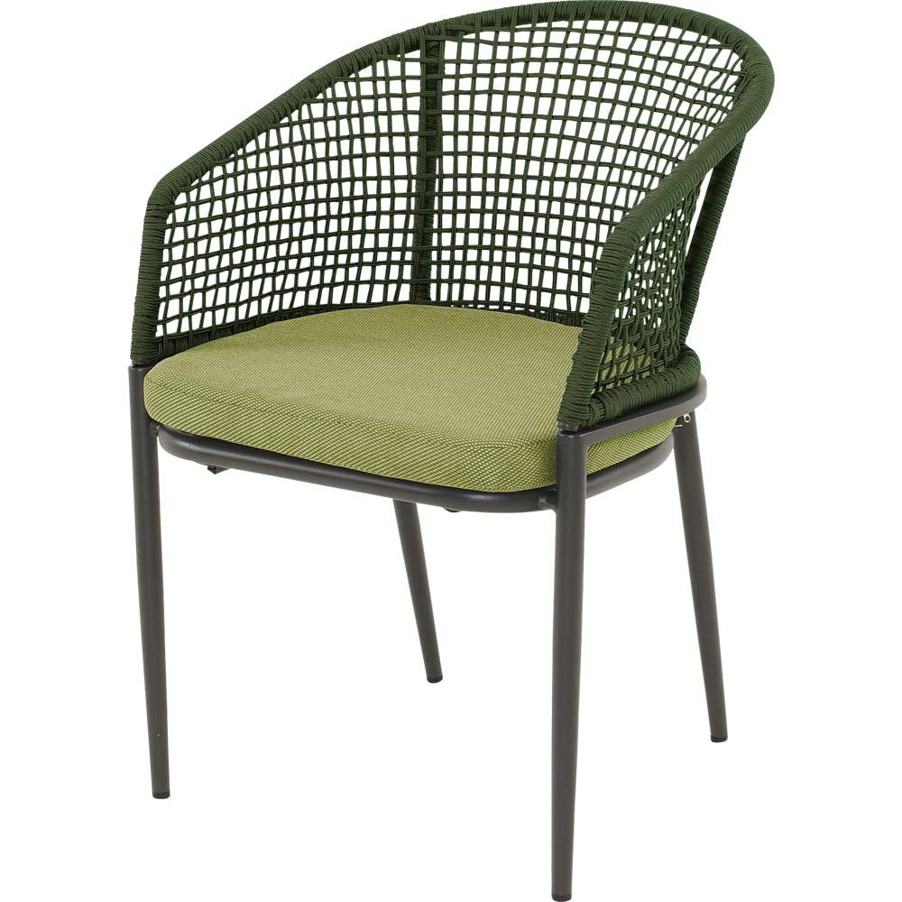 Lesli Living - Bistrostoel Kioto - Groen - 56x62x77cm - Set van 2