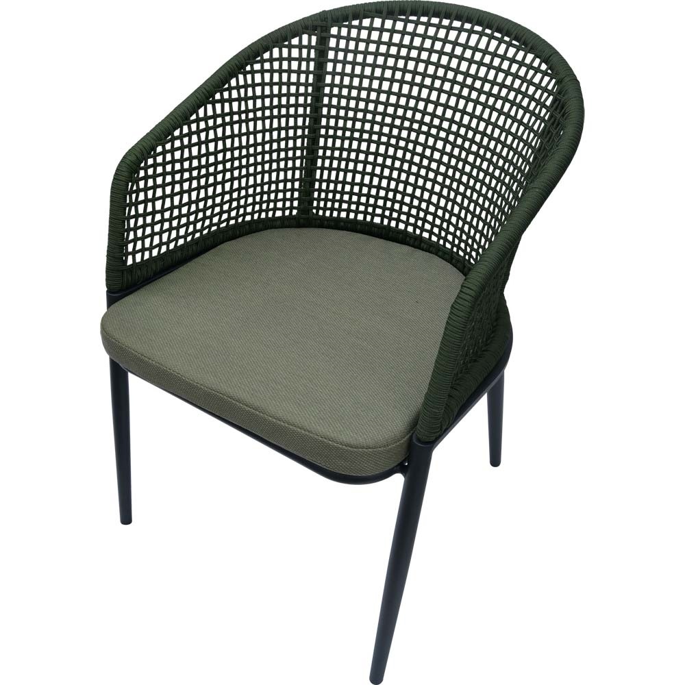 Lesli Living - Bistrostoel Kioto - Groen - 56x62x77cm - Set van 2