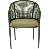 Lesli Living - Bistrostoel Kioto - Groen - 56x62x77cm - Set van 2