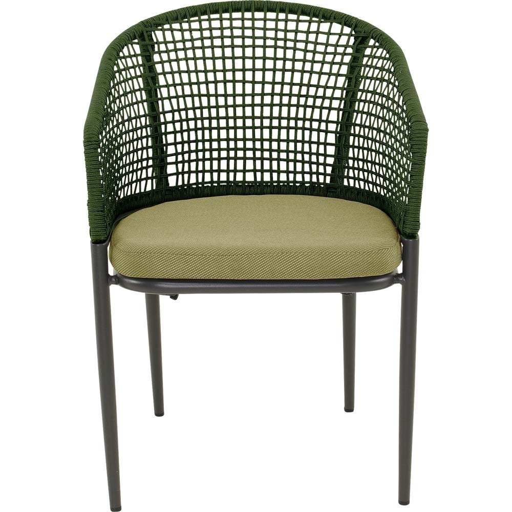 Lesli Living - Bistrostoel Kioto - Groen - 56x62x77cm - Set van 2