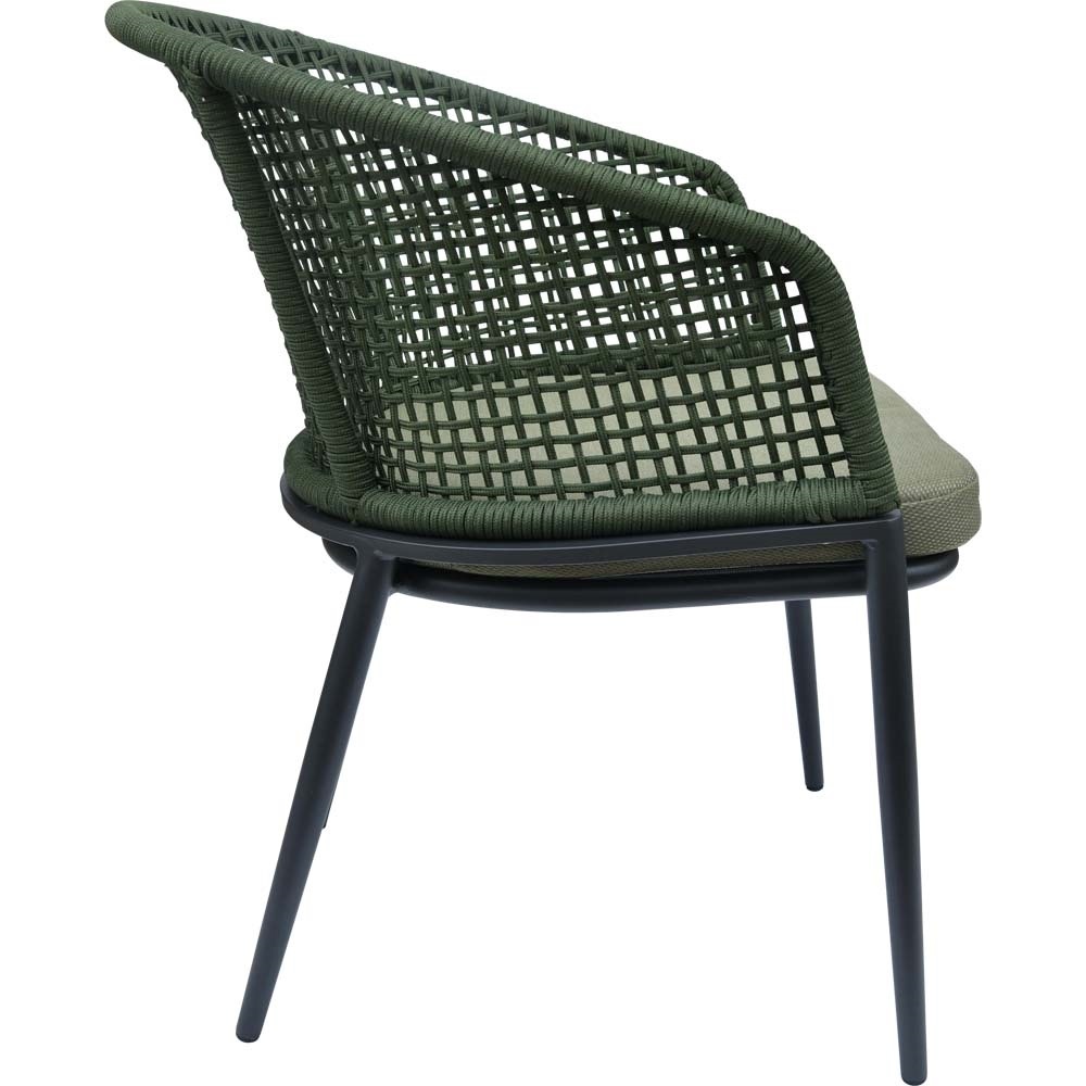 Lesli Living - Bistrostoel Kioto - Groen - 56x62x77cm - Set van 2
