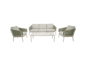 Lesli Living - Loungebank Zaya - Beige - 208x83x75cm