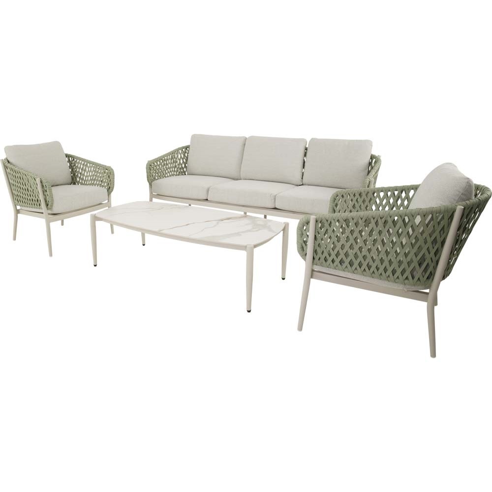 Lesli Living - Loungebank Zaya - Beige - 208x83x75cm