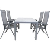Lesli Living - Bistrostoel Hera - Antraciet - 61x67x113cm - Set van 2