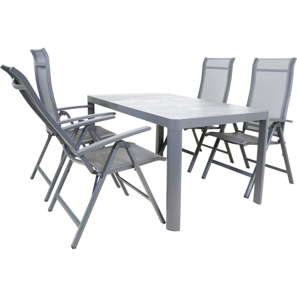 Lesli Living - Bistrostoel Hera - Antraciet - 61x67x113cm - Set van 2