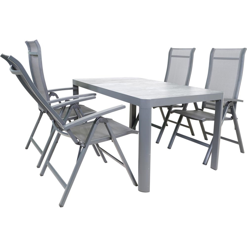 Lesli Living - Bistrostoel Hera - Antraciet - 61x67x113cm - Set van 2