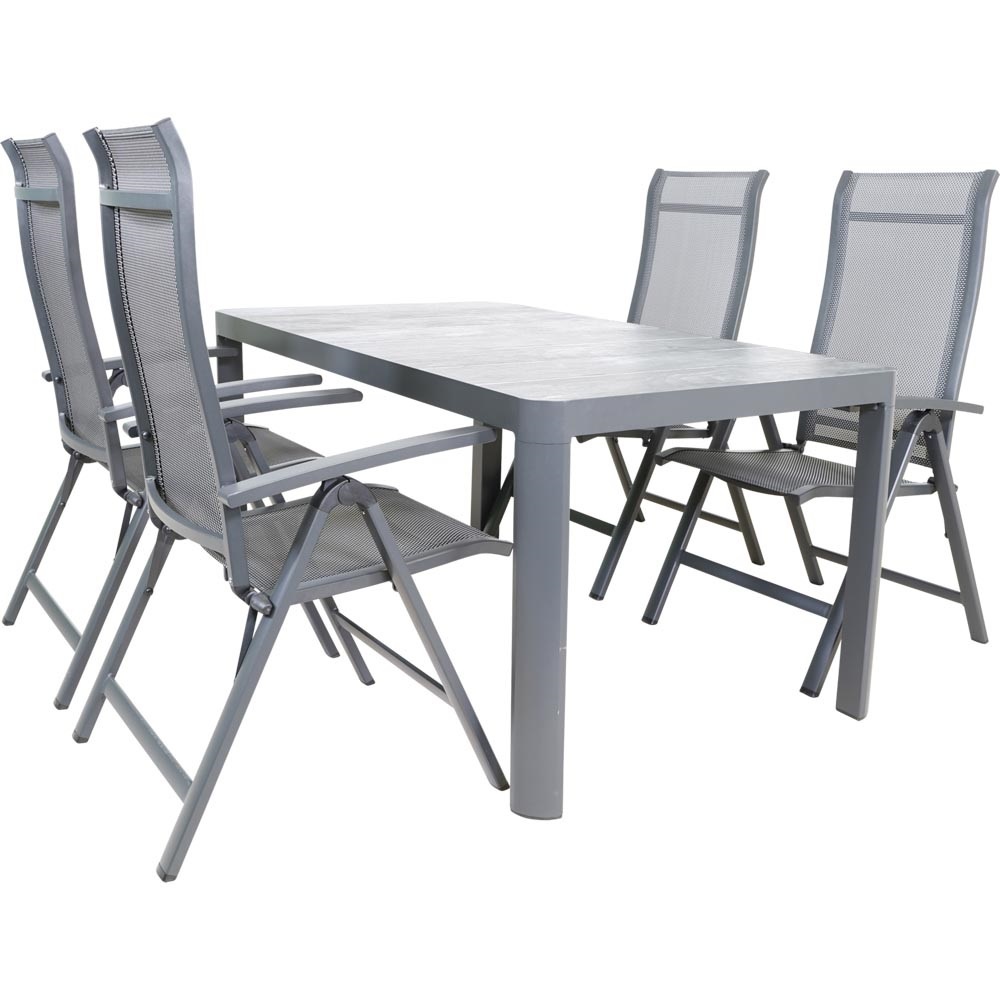 Lesli Living - Bistrostoel Hera - Antraciet - 61x67x113cm - Set van 2