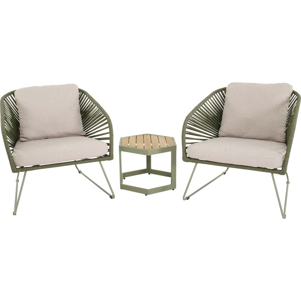 Lesli Living - Sidetable Esagono - Groen - 48x41,5x34cm