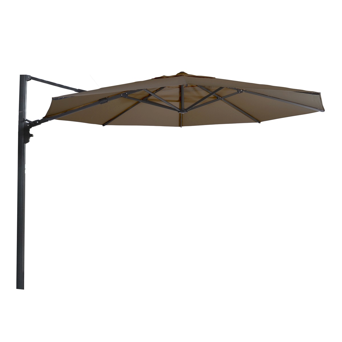 Lesli Living - Push-up parasol Virgo - Taupe - Ø350cm