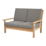 Lesli Living - Loveseat teak - Zwart - 124x86x82,5cm