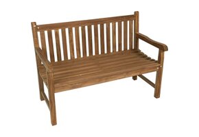 Lesli Living - Loveseat teak - Zwart - 130x65x92cm