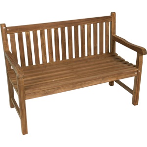 Lesli Living - Loveseat teak - Zwart - 130x65x92cm