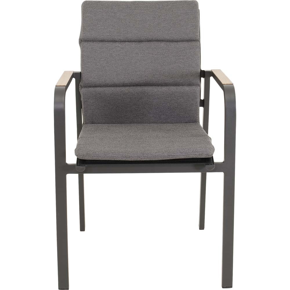 Lesli Living - Bistrostoel Sorapa - Grijs - 55x61x86,5cm - Set van 4