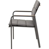 Lesli Living - Bistrostoel Sorapa - Grijs - 55x61x86,5cm - Set van 4