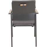 Lesli Living - Bistrostoel Sorapa - Grijs - 55x61x86,5cm - Set van 4