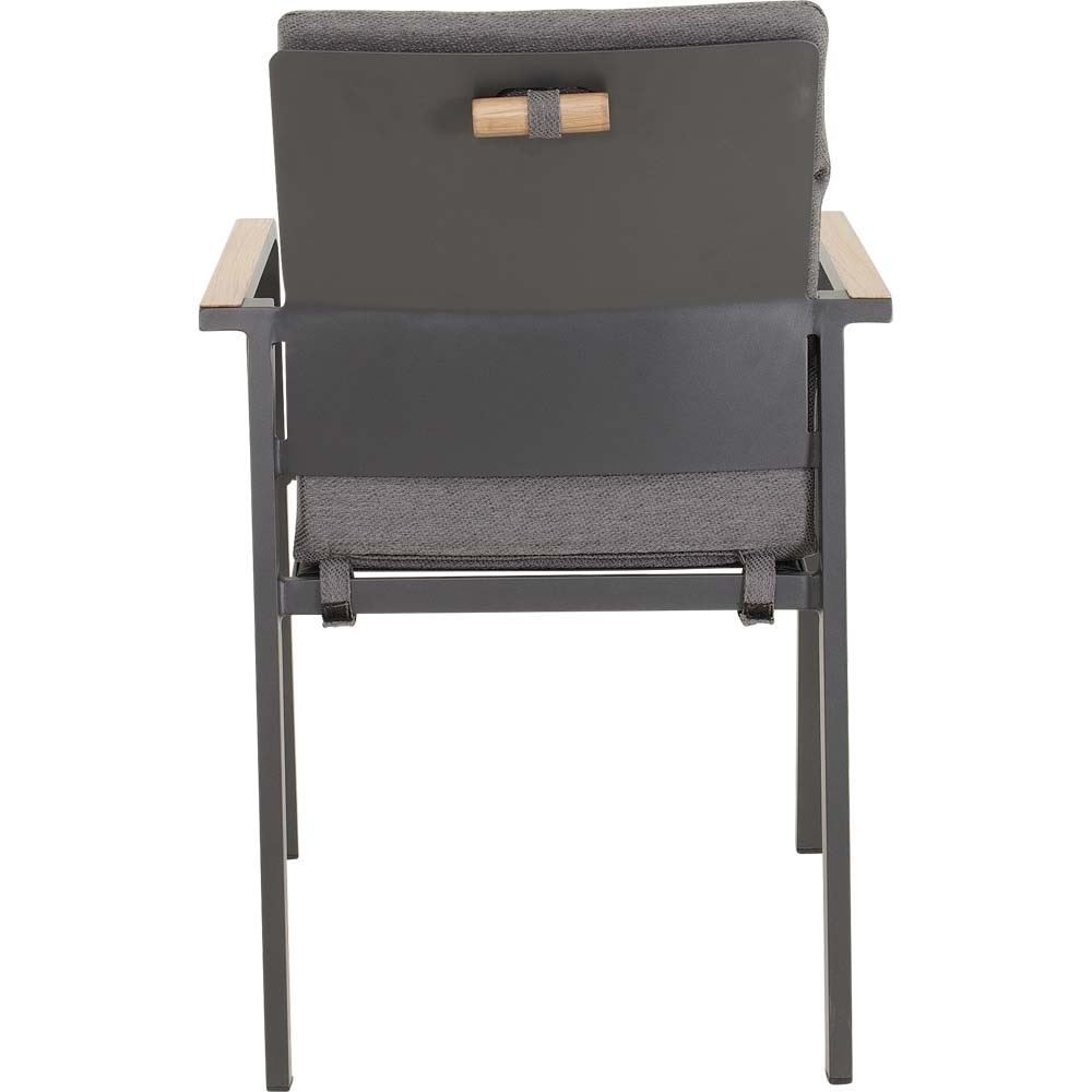 Lesli Living - Bistrostoel Sorapa - Grijs - 55x61x86,5cm - Set van 4