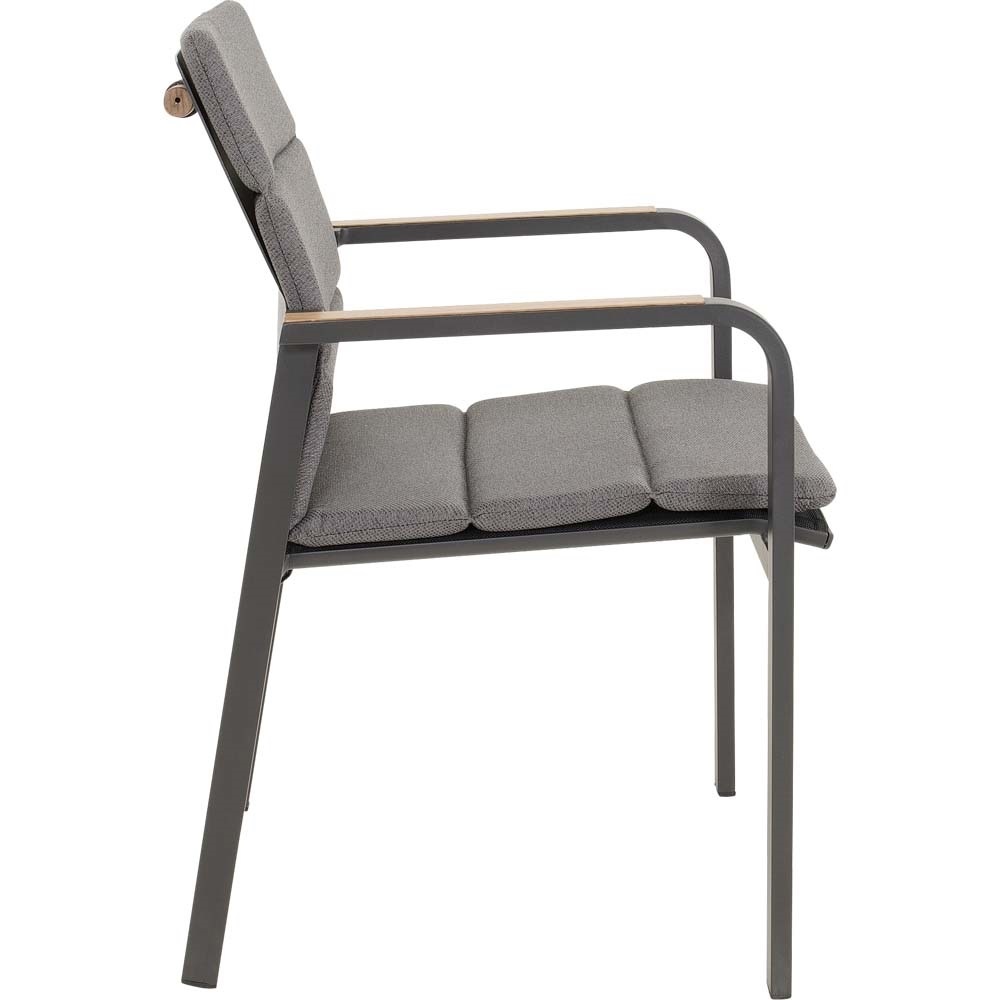 Lesli Living - Bistrostoel Sorapa - Grijs - 55x61x86,5cm - Set van 4