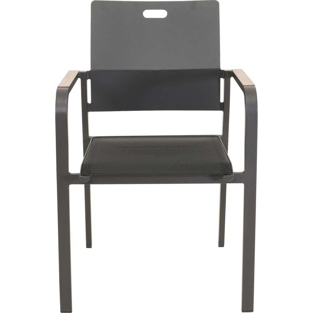 Lesli Living - Bistrostoel Sorapa - Grijs - 55x61x86,5cm - Set van 4