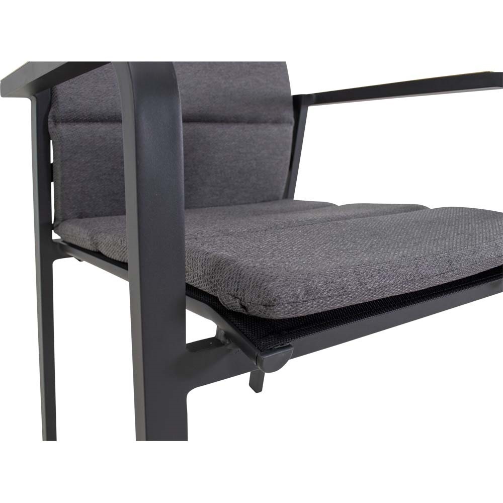 Lesli Living - Bistrostoel Sorapa - Grijs - 55x61x86,5cm - Set van 4