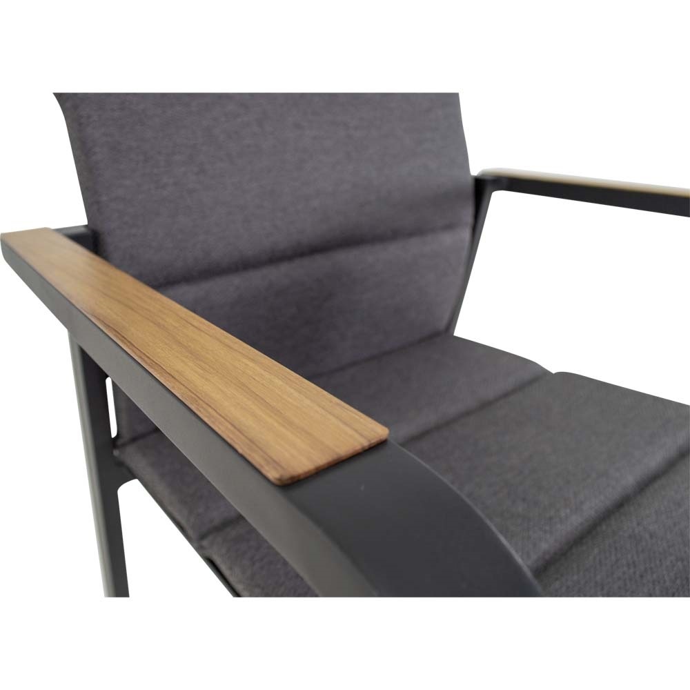 Lesli Living - Bistrostoel Sorapa - Grijs - 55x61x86,5cm - Set van 4