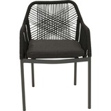 Lesli Living - Bistrostoel Akita - Zwart - 56x62x81cm