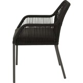 Lesli Living - Bistrostoel Akita - Zwart - 56x62x81cm