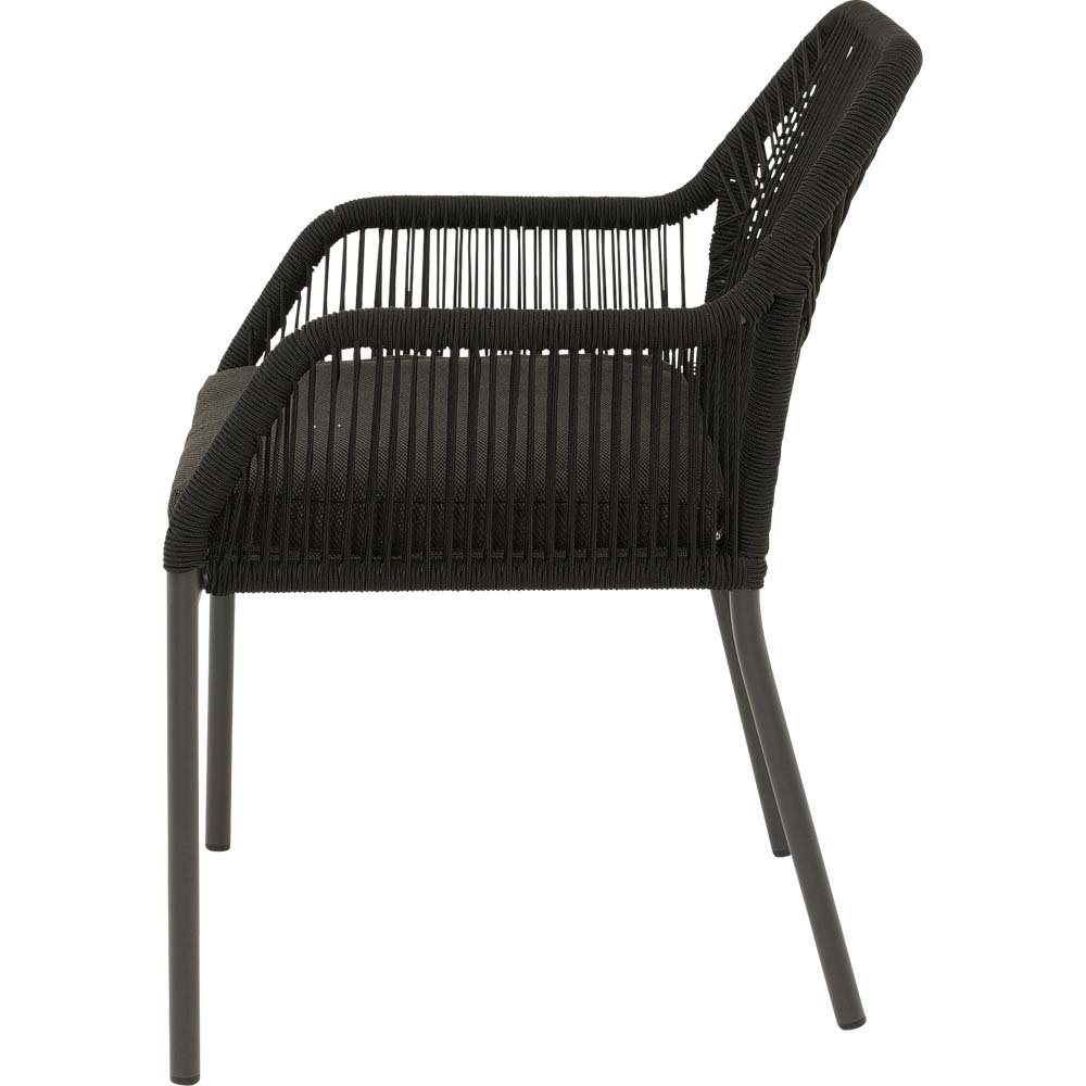 Lesli Living - Bistrostoel Akita - Zwart - 56x62x81cm