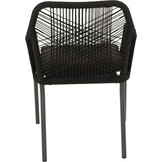 Lesli Living - Bistrostoel Akita - Zwart - 56x62x81cm