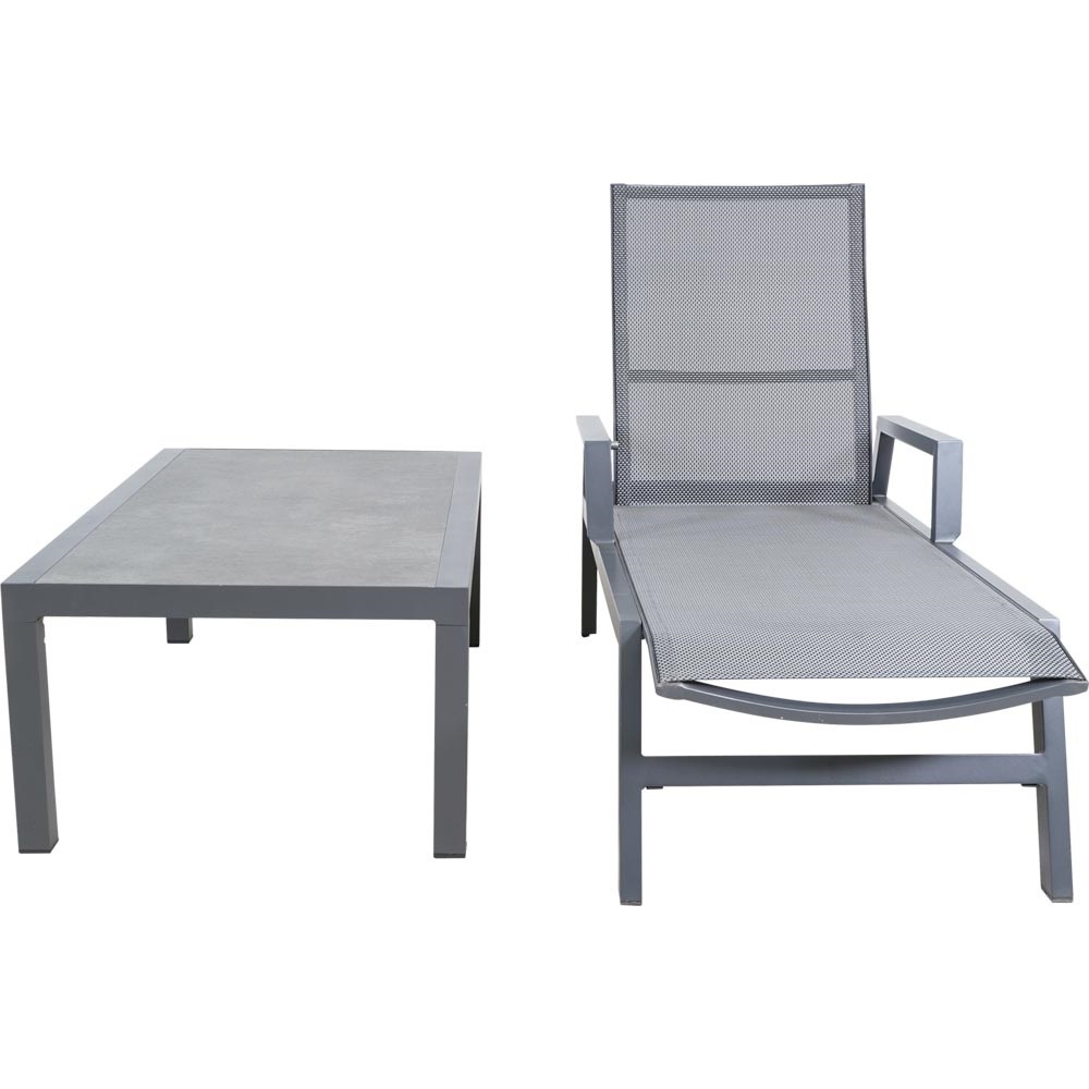 Lesli Living - Tuintafel Down - Grijs - 120x70x43cm