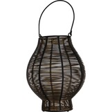 Lesli Living - Lantaarn Livia - Zwart - Ø28x34cm