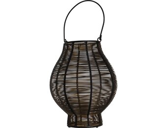 Lesli Living - Lantaarn Livia - Zwart - Ø28x34cm