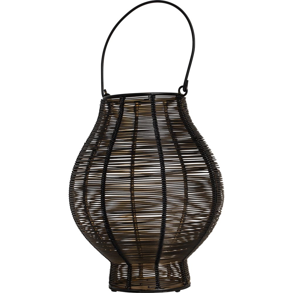 Lesli Living - Lantaarn Livia - Zwart - Ø28x34cm