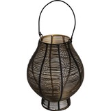 Lesli Living - Lantaarn Livia - Zwart - Ø28x34cm