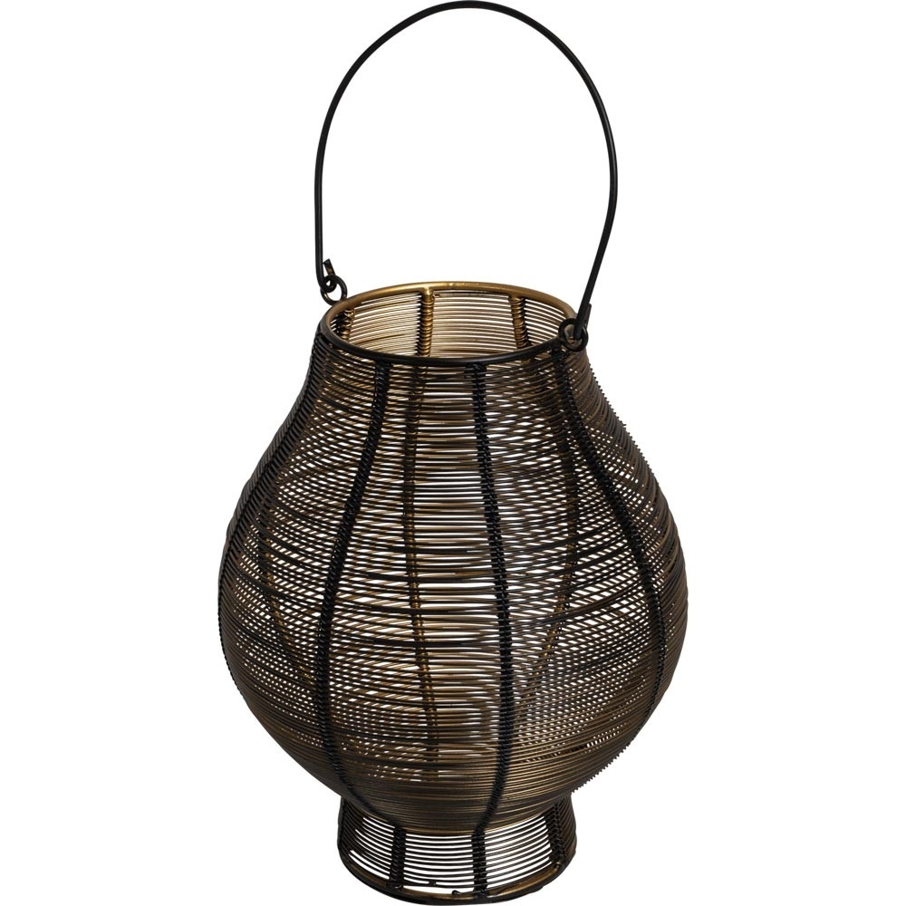 Lesli Living - Lantaarn Livia - Zwart - Ø28x34cm