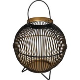 Lesli Living - Lantaarn Nora - Zwart - Ø21x22cm