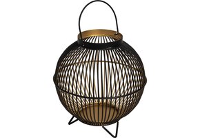 Lesli Living - Lantaarn Nora - Zwart - Ø21x22cm