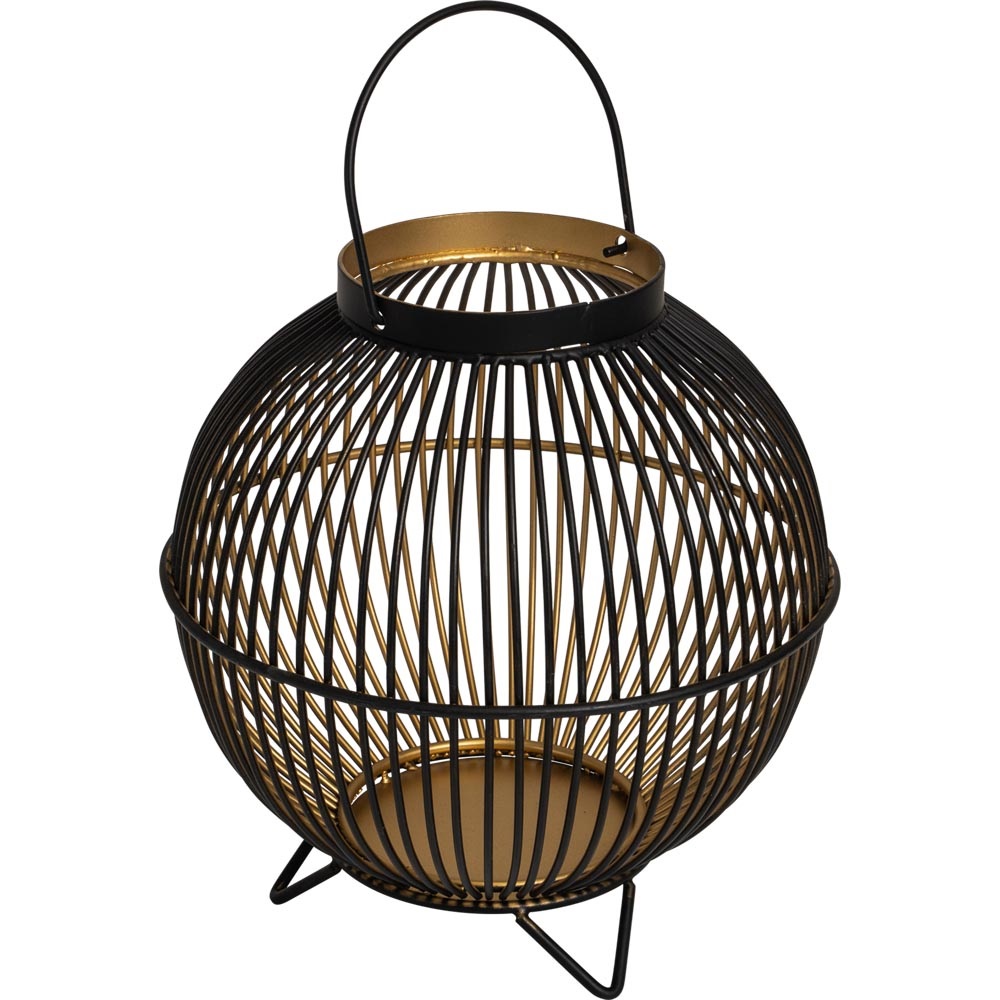 Lesli Living - Lantaarn Nora - Zwart - Ø21x22cm