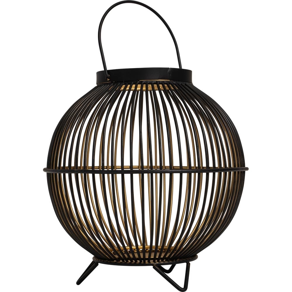 Lesli Living - Lantaarn Nora - Zwart - Ø21x22cm
