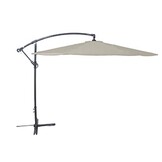 Lesli Living - Push-up parasol Gemini - Grijs - Ø300cm