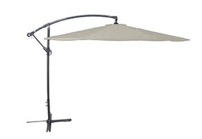 Lesli Living - Push-up parasol Gemini - Grijs - Ø300cm
