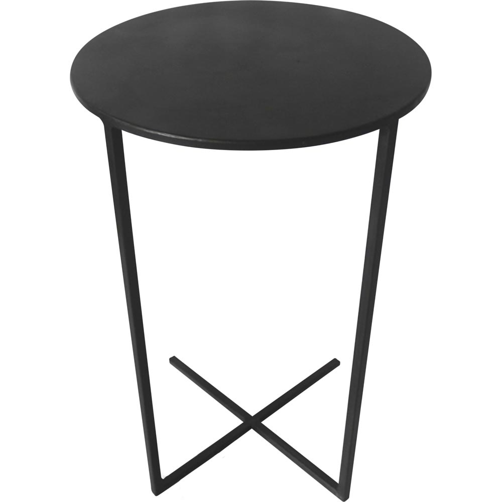 Lesli Living - Tuintafel Xavi - Zwart - Ø35x60cm