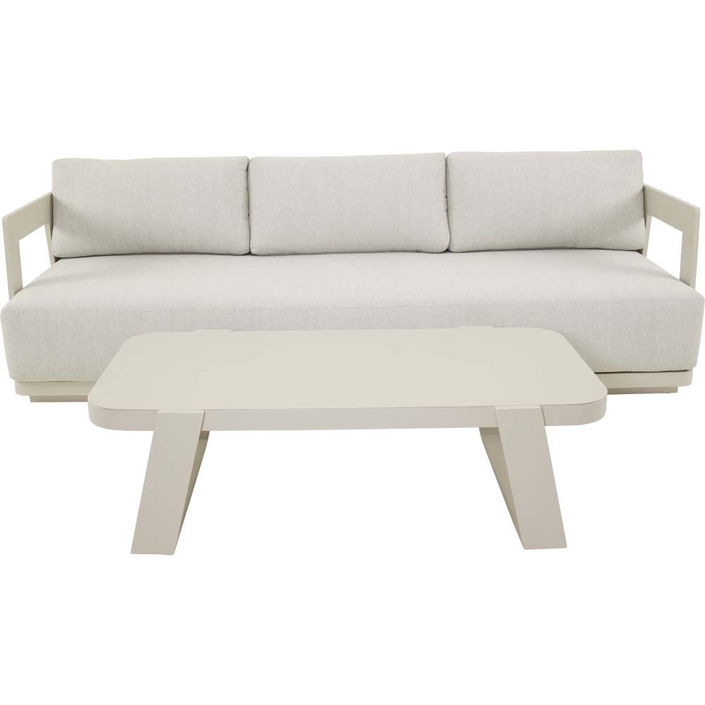 Lesli Living - Loungebank Makai - Beige - 229x86,5x62,5cm