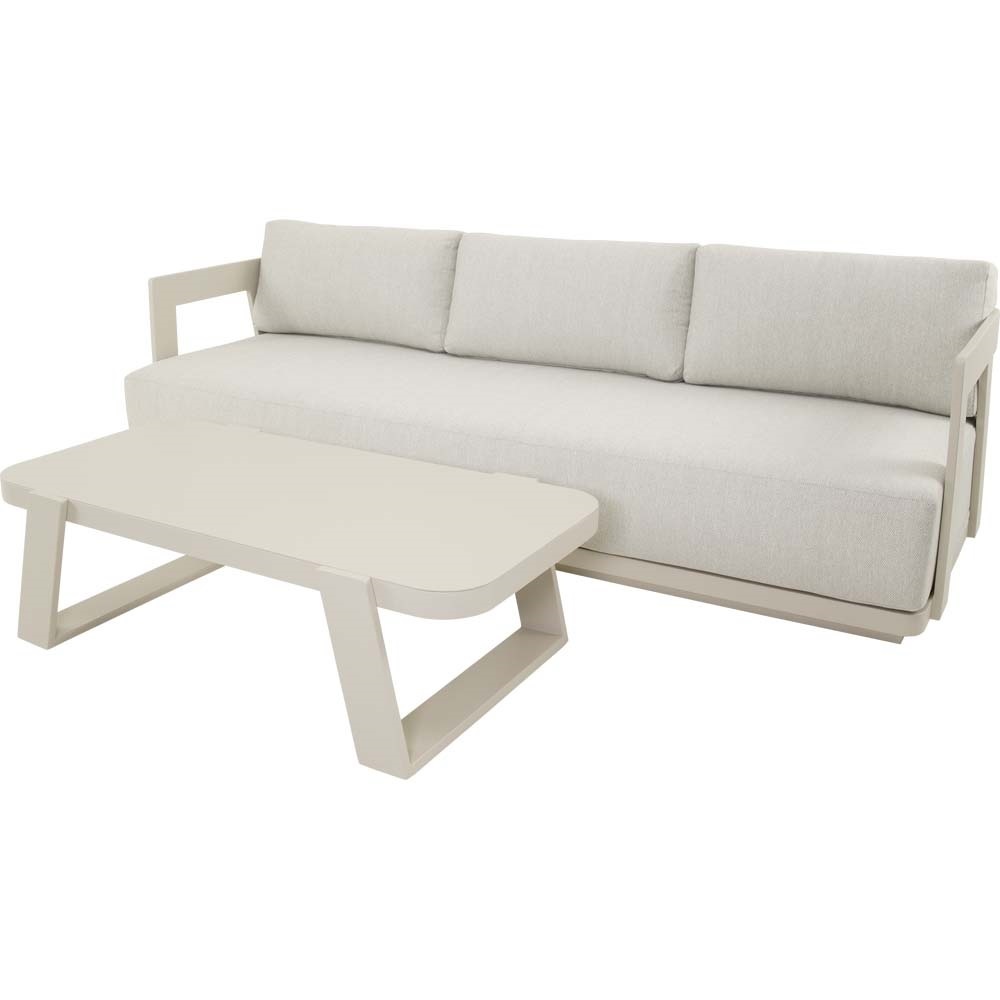 Lesli Living - Loungebank Makai - Beige - 229x86,5x62,5cm