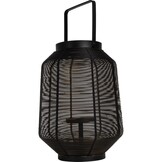 Lesli Living - Lantaarn Fenna - Zwart - Ø25x32cm