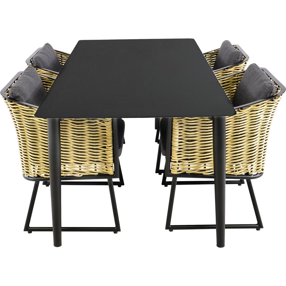 Lesli Living - Tuintafel Crest - Zwart - 180x90x75cm