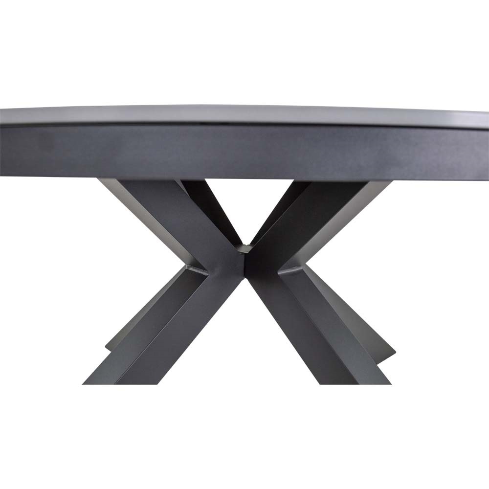 Lesli Living - Tuintafel Davos - Grijs - Ø158cm